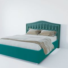 Кровать Нягань с ПМ 1400 (велюр бирюзовый) в Стрежевом - strezevoi.mebel24.online | фото 2