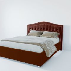 Кровать Нягань с ПМ 1400 (велюр бордо) в Стрежевом - strezevoi.mebel24.online | фото 2
