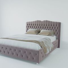 Кровать Нягань с ПМ 1600 (велюр темно-серый) в Стрежевом - strezevoi.mebel24.online | фото