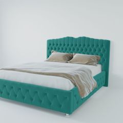 Кровать Нягань с ПМ 800 (велюр бирюзовый) в Стрежевом - strezevoi.mebel24.online | фото 2