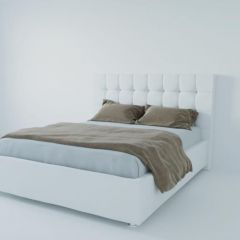 Кровать Венеция без основания 1600 (экокожа белая) в Стрежевом - strezevoi.mebel24.online | фото