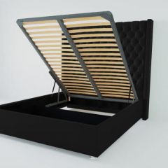 Кровать Версаль ЛЮКС с ПМ 1200 (экокожа кольт ч) в Стрежевом - strezevoi.mebel24.online | фото