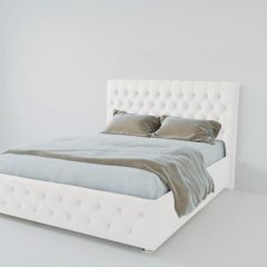 Кровать Версаль 1600 без основания (экокожа белый) в Стрежевом - strezevoi.mebel24.online | фото