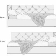 Кровать угловая Лилу интерьерная +основание/ПМ/бельевое дно (120х200) в Стрежевом - strezevoi.mebel24.online | фото 5