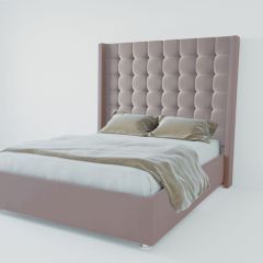 Кровать Венеция ЛЮКС с ПМ 1200 (велюр темно-серый) в Стрежевом - strezevoi.mebel24.online | фото 2
