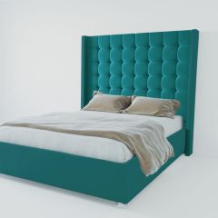 Кровать Венеция ЛЮКС с ПМ 900 (велюр бирюзовый) в Стрежевом - strezevoi.mebel24.online | фото 2