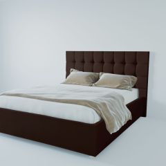 Кровать Венеция с ПМ 800 (экокожа коричневая) в Стрежевом - strezevoi.mebel24.online | фото 2
