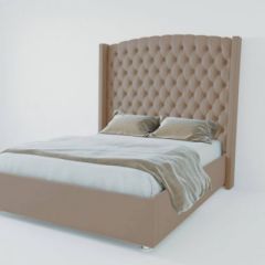 Кровать Версаль ЛЮКС с ПМ 1400 (велюр темно-серый) в Стрежевом - strezevoi.mebel24.online | фото