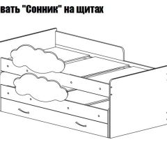 Кровать выкатная Соник (800*1900) в Стрежевом - strezevoi.mebel24.online | фото 2