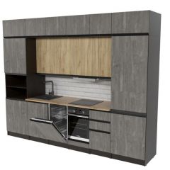 Кухонный гарнитур Адажио люкс 3000 мм в Стрежевом - strezevoi.mebel24.online | фото 4