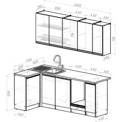 Кухонный гарнитур Амели прайм 400 1100х2000 мм в Стрежевом - strezevoi.mebel24.online | фото 2