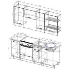 Кухонный гарнитур Лада 2000 (Стол. 26мм) в Стрежевом - strezevoi.mebel24.online | фото 2