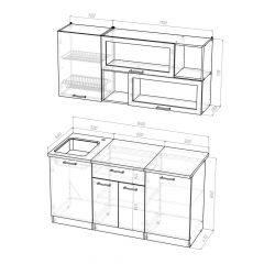 Кухонный гарнитур Лоретта стандарт 1600 мм в Стрежевом - strezevoi.mebel24.online | фото 2