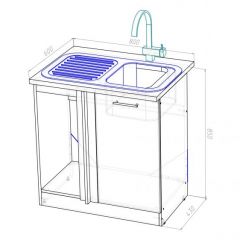 Кухонный гарнитур Ноктюрн прайм 400 1100х2000 мм в Стрежевом - strezevoi.mebel24.online | фото 16