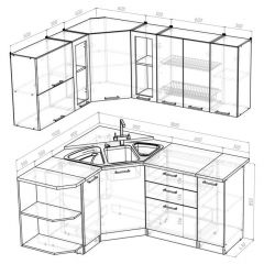 Кухонный гарнитур Паола оптима 1500х1800 мм в Стрежевом - strezevoi.mebel24.online | фото 2