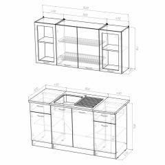 Кухонный гарнитур Сабрина стандарт 1600 в Стрежевом - strezevoi.mebel24.online | фото 3