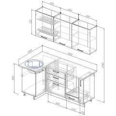 Кухонный гарнитур угловой Пайн 1000х1800 (Стол. 26мм) в Стрежевом - strezevoi.mebel24.online | фото 2