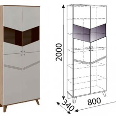 Лимба (гостиная) М02 Шкаф-витрина в Стрежевом - strezevoi.mebel24.online | фото