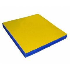 Мат гимнастический 1х1х0,05м цв. синий-желтый в Стрежевом - strezevoi.mebel24.online | фото