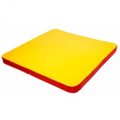 Мат гимнастический 1,36х1,36х0,08м складной закругленные углы цв. красный-желтый (для ДСК Игрунок) в Стрежевом - strezevoi.mebel24.online | фото