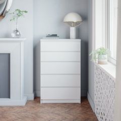 МОРИ МК 700.5 Комод (белый) в Стрежевом - strezevoi.mebel24.online | фото