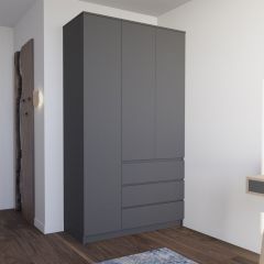 МОРИ МШ 1200.1 Шкаф (графит) в Стрежевом - strezevoi.mebel24.online | фото