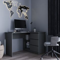 МОРИ МС-16 Стол угловой УНИ (графит) в Стрежевом - strezevoi.mebel24.online | фото