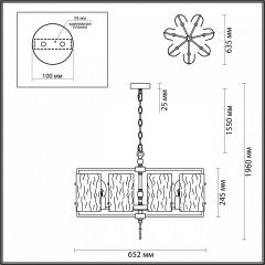 Подвесная люстра Odeon Light Elegante 4878/7 в Стрежевом - strezevoi.mebel24.online | фото 4