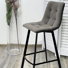 Полубарный стул CHILLI-QB SQUARE графит #14, велюр / черный каркас (H=66cm) М-City в Стрежевом - strezevoi.mebel24.online | фото 4