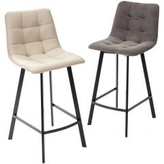 Полубарный стул CHILLI-QB SQUARE графит #14, велюр / черный каркас (H=66cm) М-City в Стрежевом - strezevoi.mebel24.online | фото 5