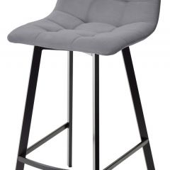 Полубарный стул CHILLI-QB SQUARE серый #27, велюр / черный каркас (H=66cm) М-City в Стрежевом - strezevoi.mebel24.online | фото