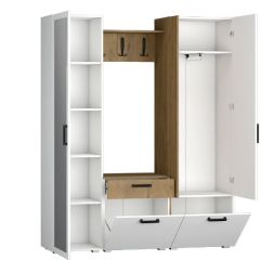 Прихожая Прайм-1 (Дуб Крафт Золотой/Бетонный камень) в Стрежевом - strezevoi.mebel24.online | фото 2