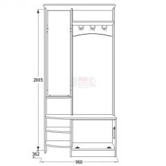 Прихожая Саша - 13 в Стрежевом - strezevoi.mebel24.online | фото 2