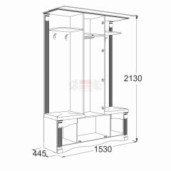 Прихожая Саша - 17 в Стрежевом - strezevoi.mebel24.online | фото 2