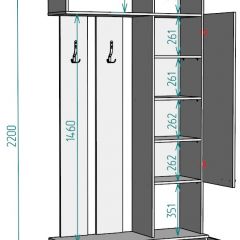 Прихожая с зеркалом V1_M в Стрежевом - strezevoi.mebel24.online | фото 2