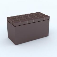 Пуф КВАДРО тип 2 Коричневый в Стрежевом - strezevoi.mebel24.online | фото 2