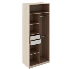 Шкаф 2 двери Глэдис М22 (ЯШС/Белый) в Стрежевом - strezevoi.mebel24.online | фото 2