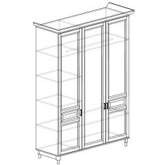 Шкаф 3-х дверный №404 Прованс в Стрежевом - strezevoi.mebel24.online | фото 2