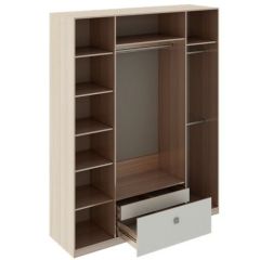 Шкаф 4 двери Глэдис М24 (ЯШС/Белый) в Стрежевом - strezevoi.mebel24.online | фото 2