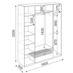 Шкаф 4 двери Глэдис М24 (ЯШС/Белый) в Стрежевом - strezevoi.mebel24.online | фото 3
