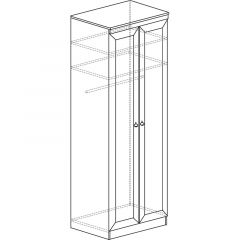 Шкаф для одежды №609 Инна Денвер темный в Стрежевом - strezevoi.mebel24.online | фото 3