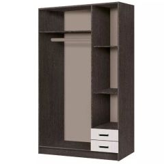 Шкаф распашной Эконом (Венге/Дуб Белфорд) в Стрежевом - strezevoi.mebel24.online | фото 2