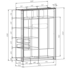 Шкаф-купе 1600 с плитой 22 мм ЛИБЕРТИ в Стрежевом - strezevoi.mebel24.online | фото 4