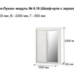 Шкаф-купе 1600 с зеркалом "Мария-Луиза 6.16" в Стрежевом - strezevoi.mebel24.online | фото 4