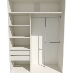 Шкаф-купе 1600 серии SOFT D8+D2+B2+PL4 (2 ящика+F обр.штанга) профиль «Графит» в Стрежевом - strezevoi.mebel24.online | фото 3