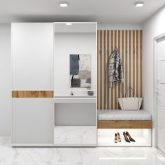 Шкаф-купе 1800 серии SOFT D6+D4+B2+PL2 (2 ящика+1штанга+1 полка) профиль «Капучино» в Стрежевом - strezevoi.mebel24.online | фото