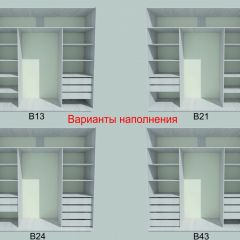 Шкаф-купе 1950 серии SILVER S3+S1+S4 B22+PL3 (по 2 ящика лев/прав+2 штанги) профиль «Серебро» в Стрежевом - strezevoi.mebel24.online | фото 5