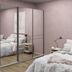 Шкаф-купе 2400 серии SOFT D4+D4+D4+B22+PL1 (по 2 ящика лев/прав+1штанга) профиль «Графит» в Стрежевом - strezevoi.mebel24.online | фото
