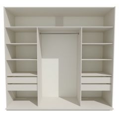 Шкаф-купе 2400 серии SOFT D4+D4+D4+B22+PL1 (по 2 ящика лев/прав+1штанга) профиль «Графит» в Стрежевом - strezevoi.mebel24.online | фото 2