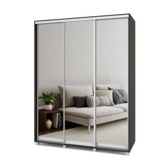 РОЛАНД Шкаф-купе с зеркалами Венге (450*1700) Р473 в Стрежевом - strezevoi.mebel24.online | фото